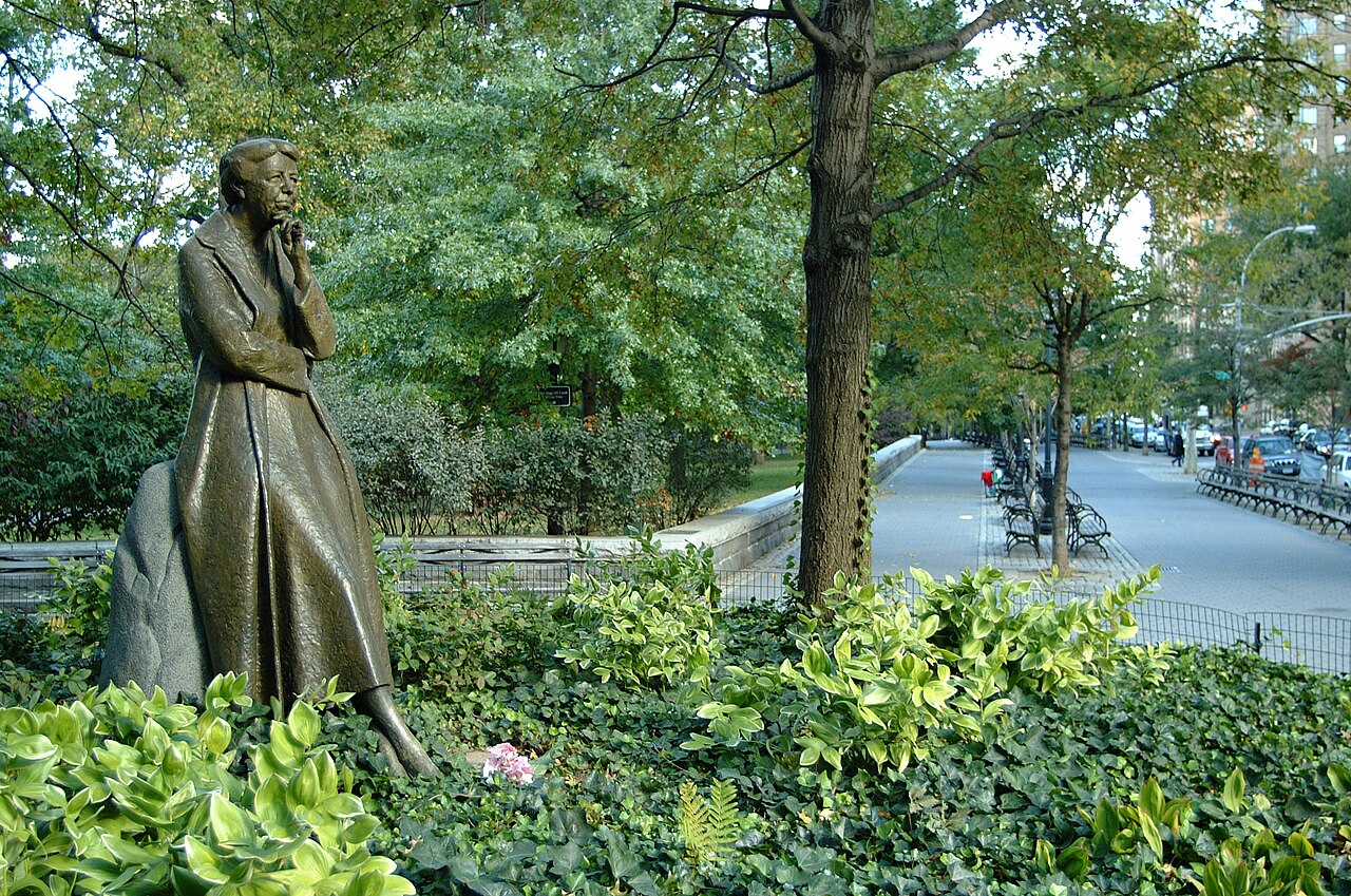 Green landscape at Riverside Drive and West 72nd Street